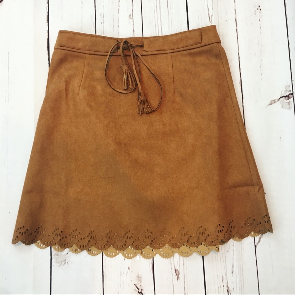Suede skirt